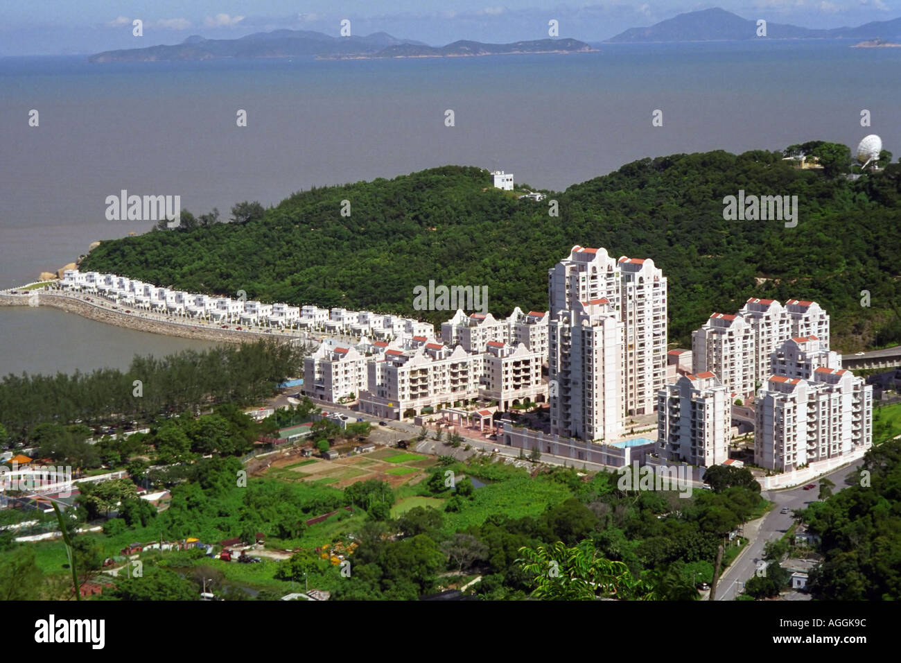 Appartamento edifici lungo il litorale di Macao Cina del Sud Foto Stock