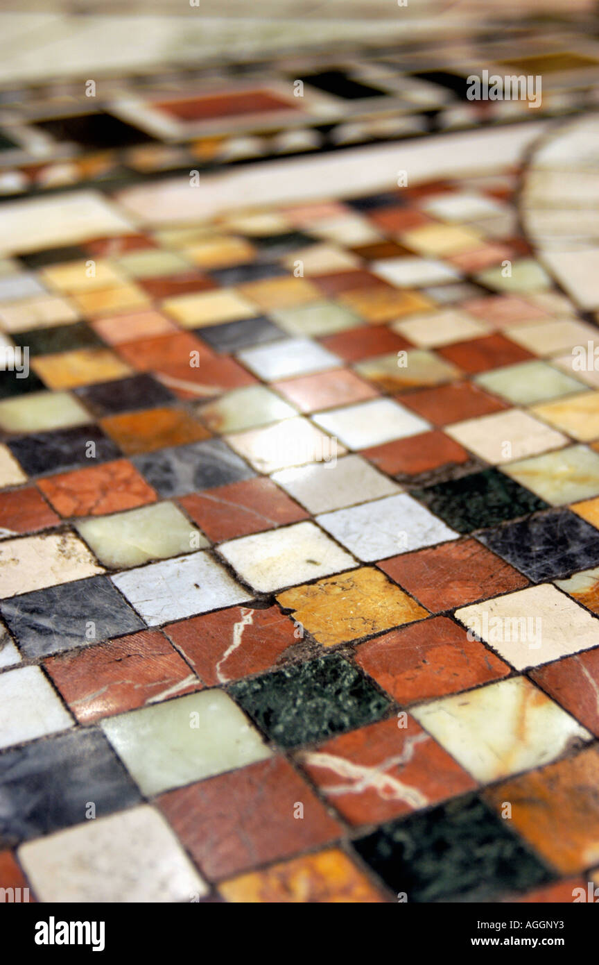 Mosaico sul pavimento, Roma, Italia Foto Stock