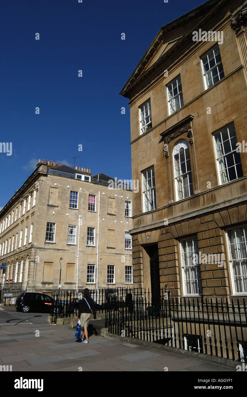 Architettura georgiana del Great Pulteney Street Bath Regno Unito Foto Stock