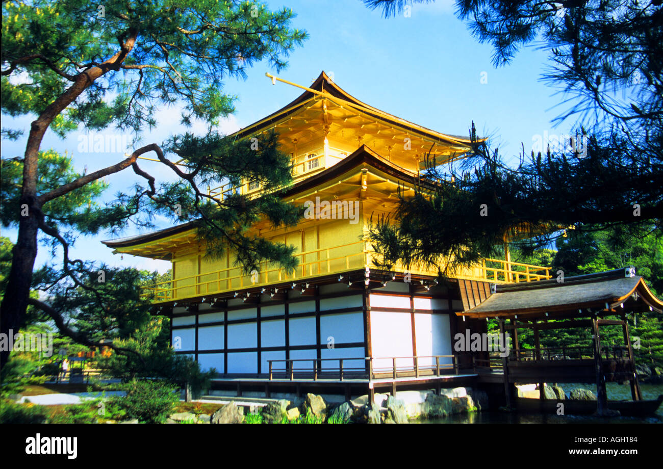 D'oro Kinkaku Tempio giapponese di Kyoto Foto Stock