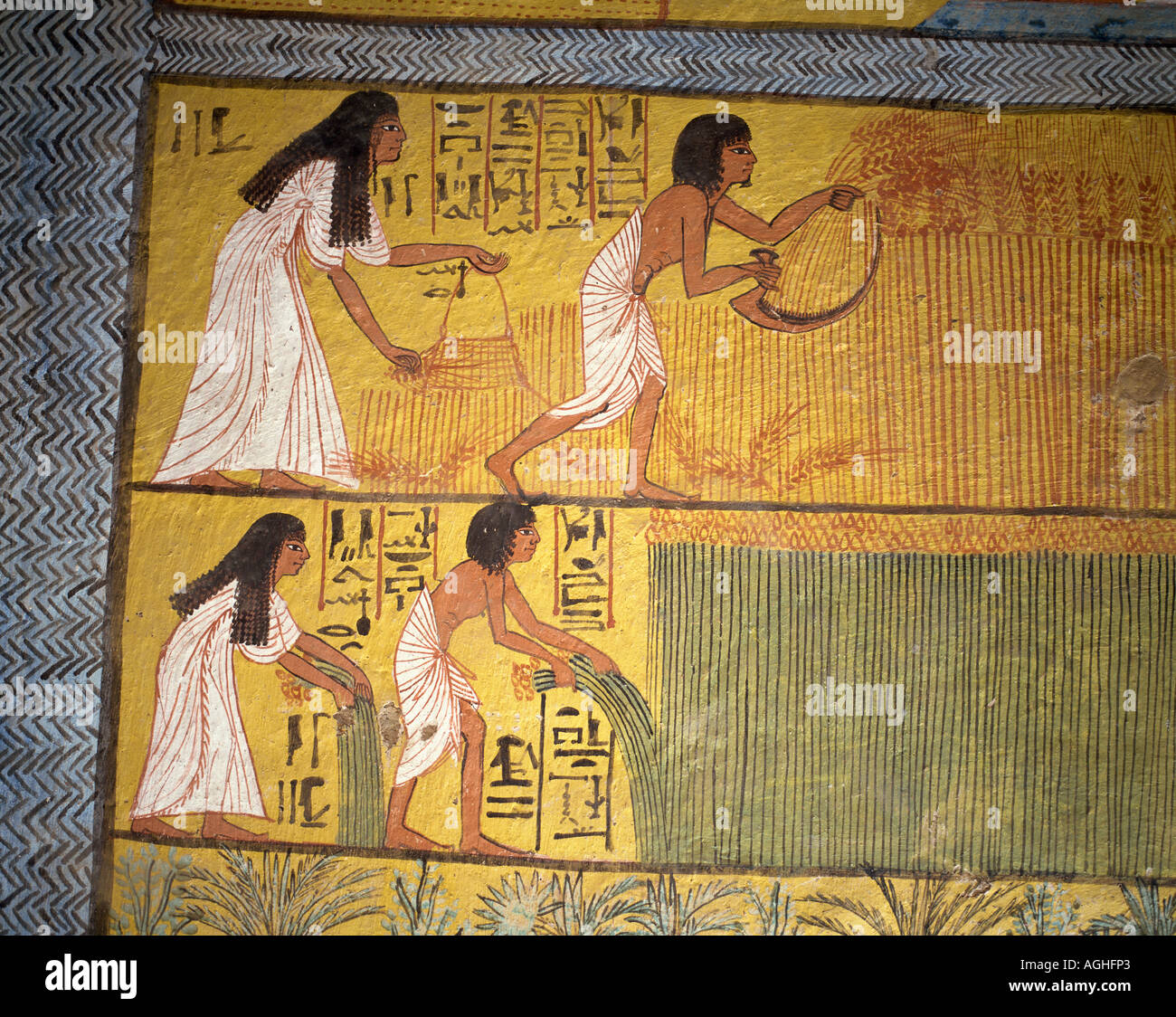 Egitto Luxor Dier el Medina Tomba di artigiani d'arte pittura Sennedjen Foto Stock