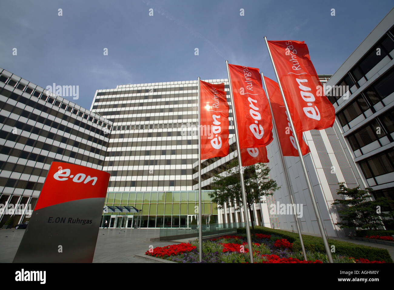 La sede centrale di E.ON Ruhrgas a Essen, Germania Foto Stock