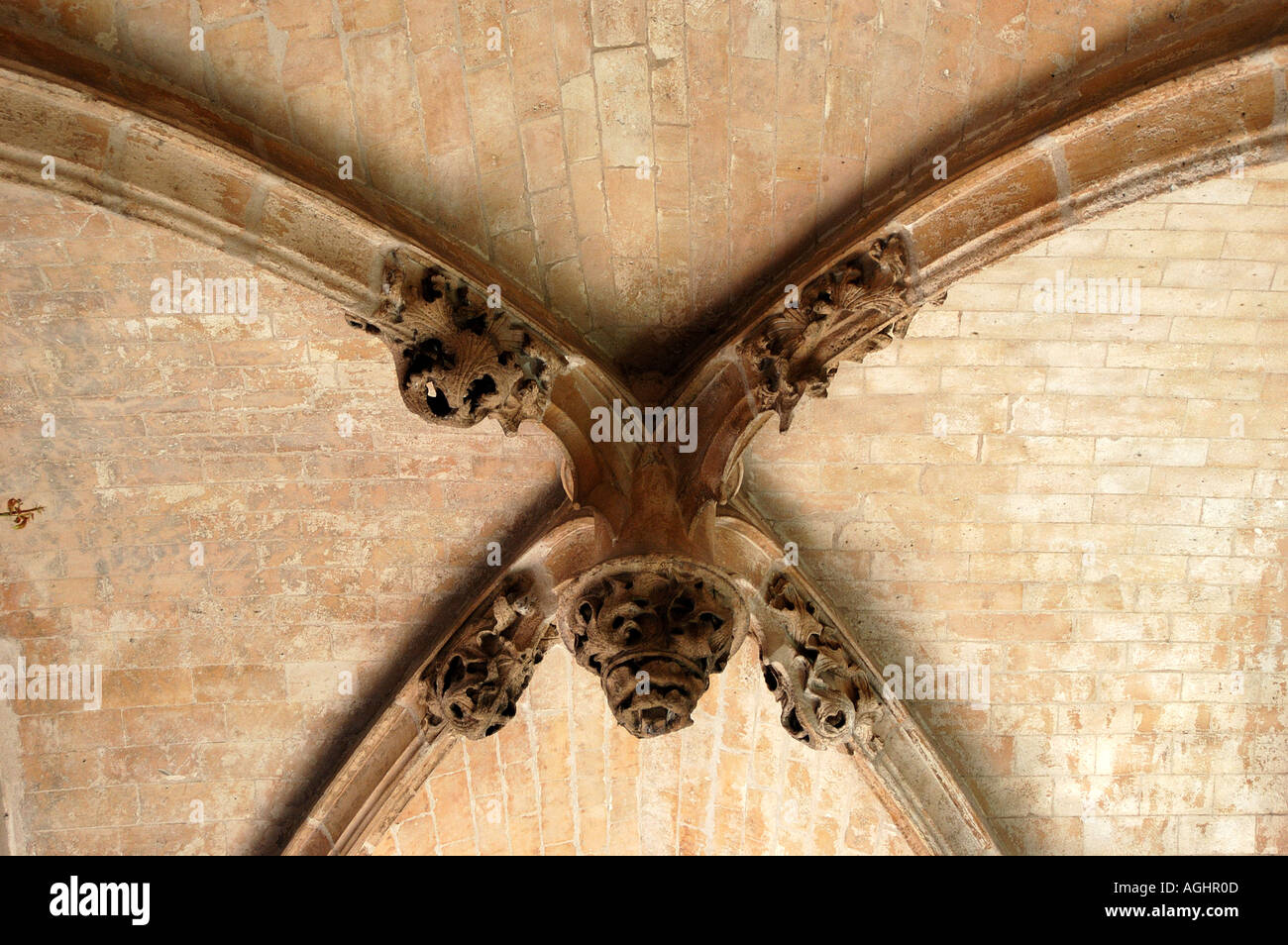 Dettagli architettonici di Eglise Saint Severin Parigi Francia Foto Stock