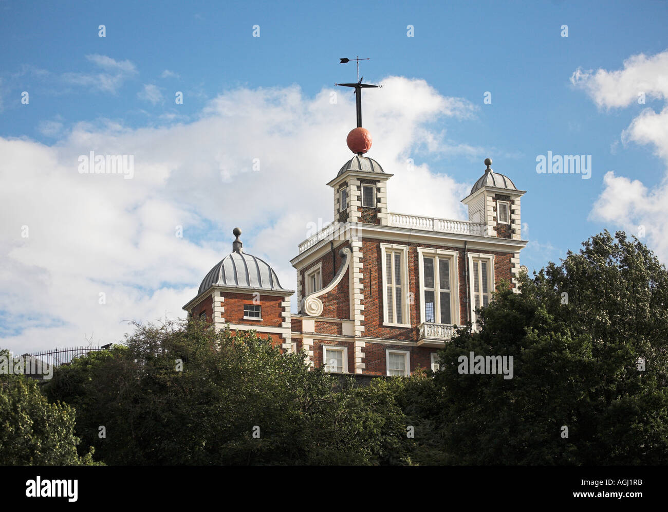 Il Royal Observatory sul colle a Greenwich Park Foto Stock