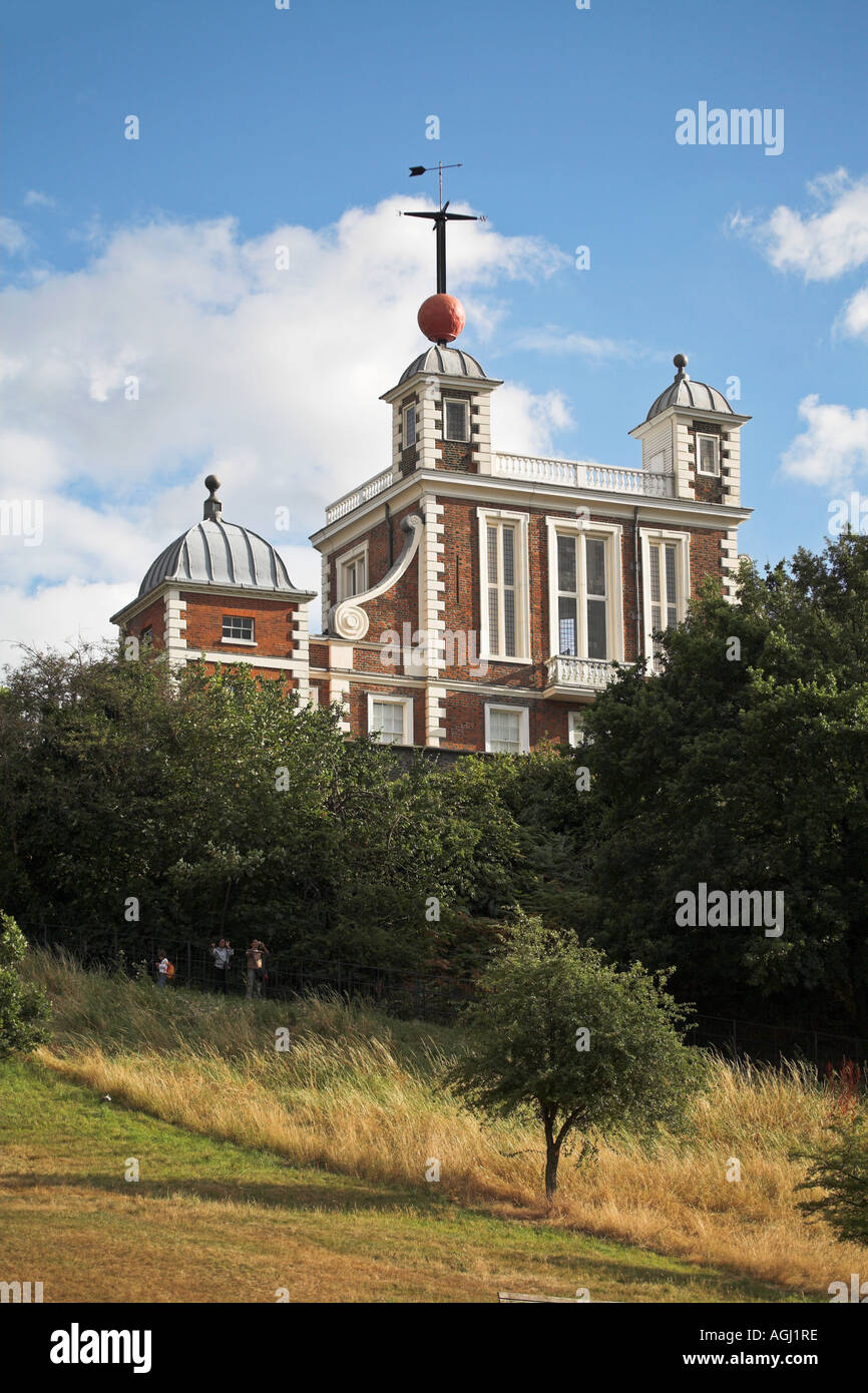 Il Royal Observatory sul colle a Greenwich Park Foto Stock