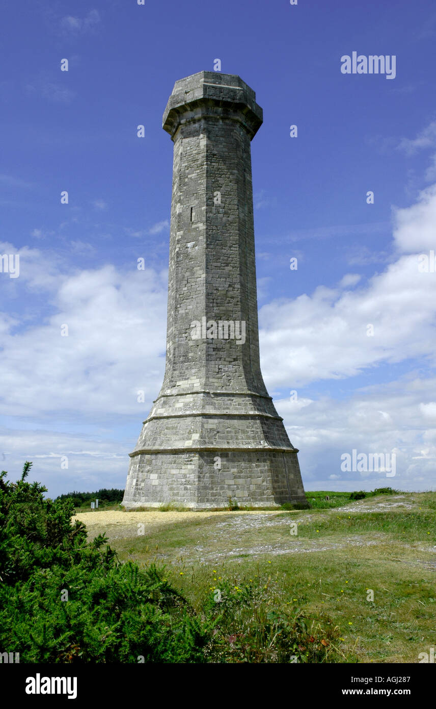 Hardy s monumento black Down Hill Nr Portesham Dorset England Regno Unito Foto Stock