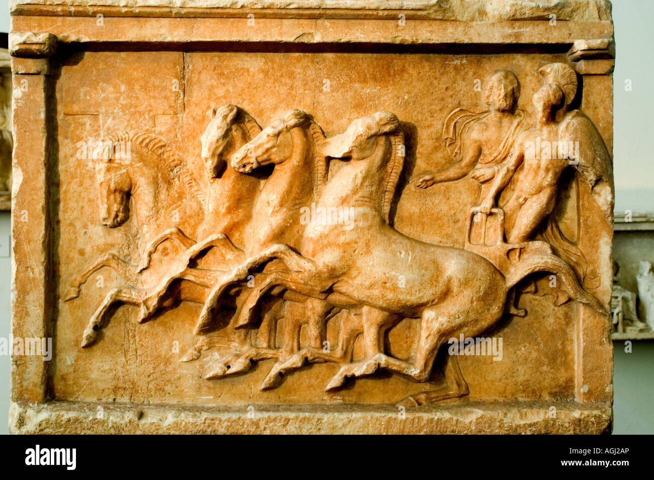 Heros Amphiaraos dal greco Grecia Orosos 4 anno BC charioteer driver carrello cavallo Foto Stock