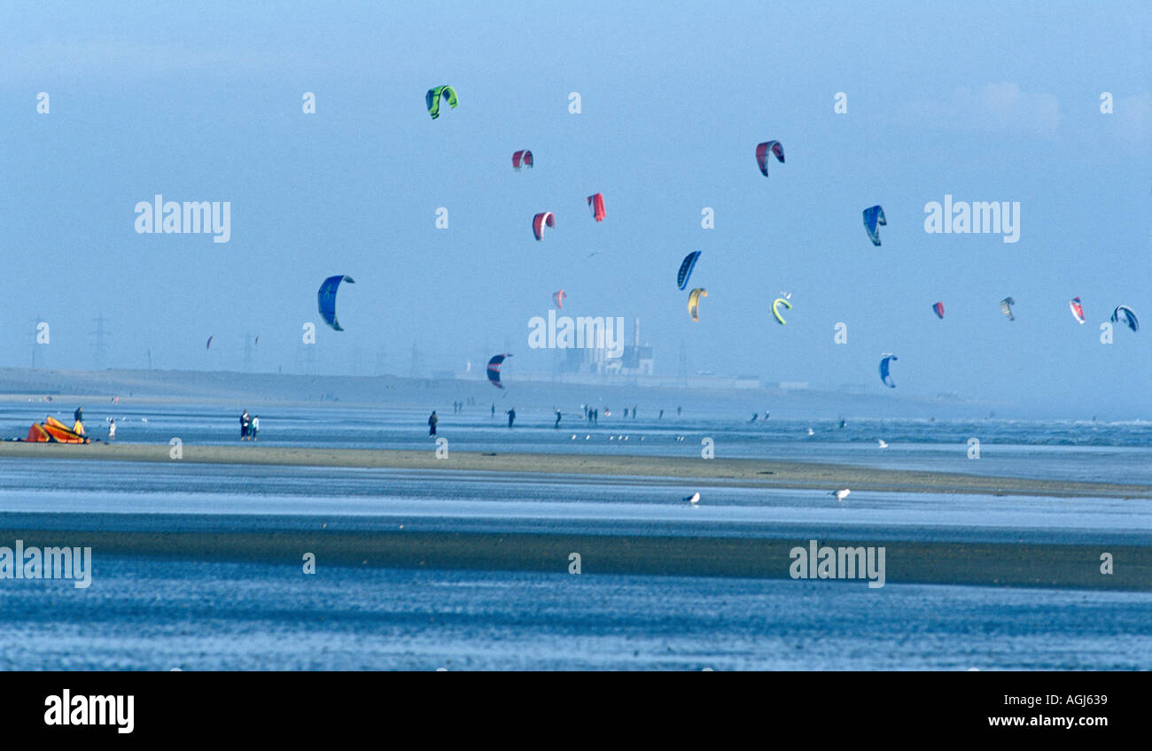 Aquiloni a Camber Sands Foto Stock