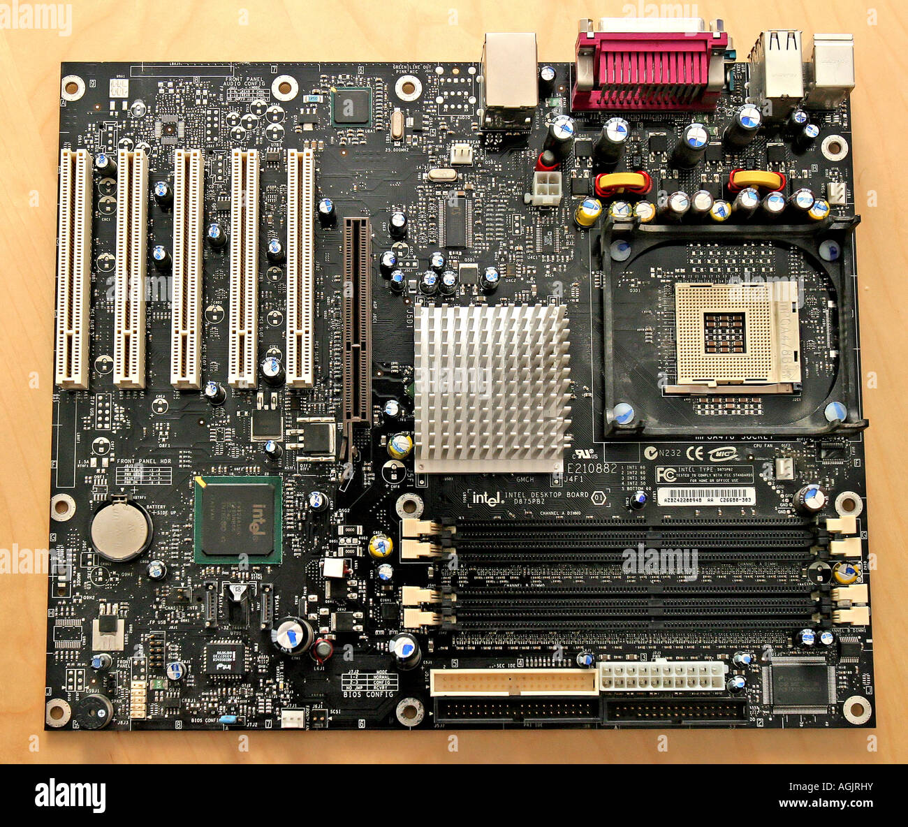 La scheda madre del computer Foto Stock