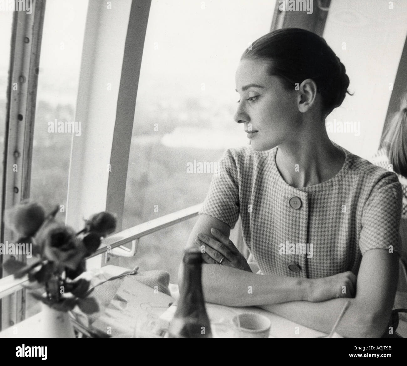 AUDREY HEPBURN - pellicola actresas durante una visita alla Expo 58 mostra a Bruxelles nel 1958 Foto Stock
