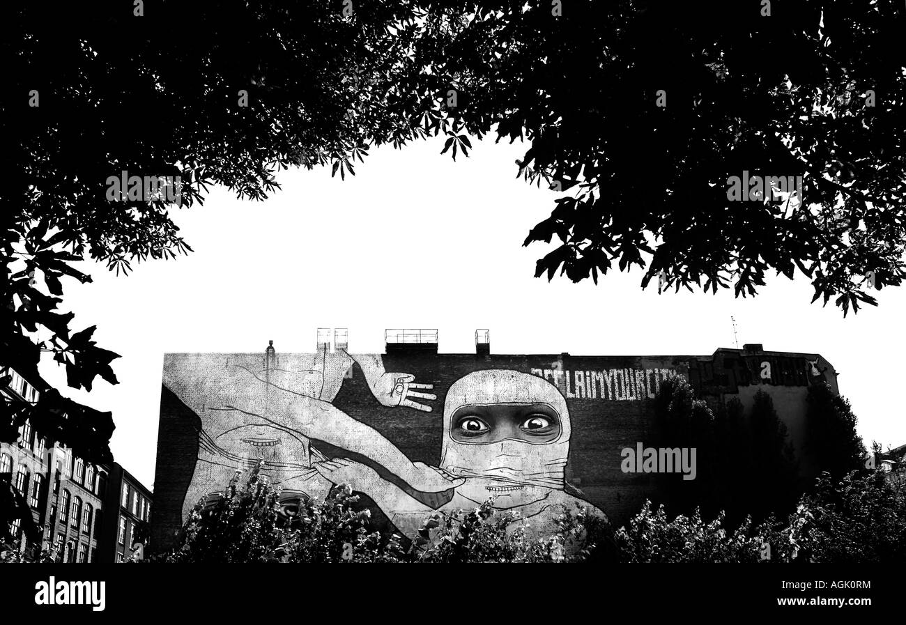 Germania, Berlino, 2007. Arte di strada Foto Stock