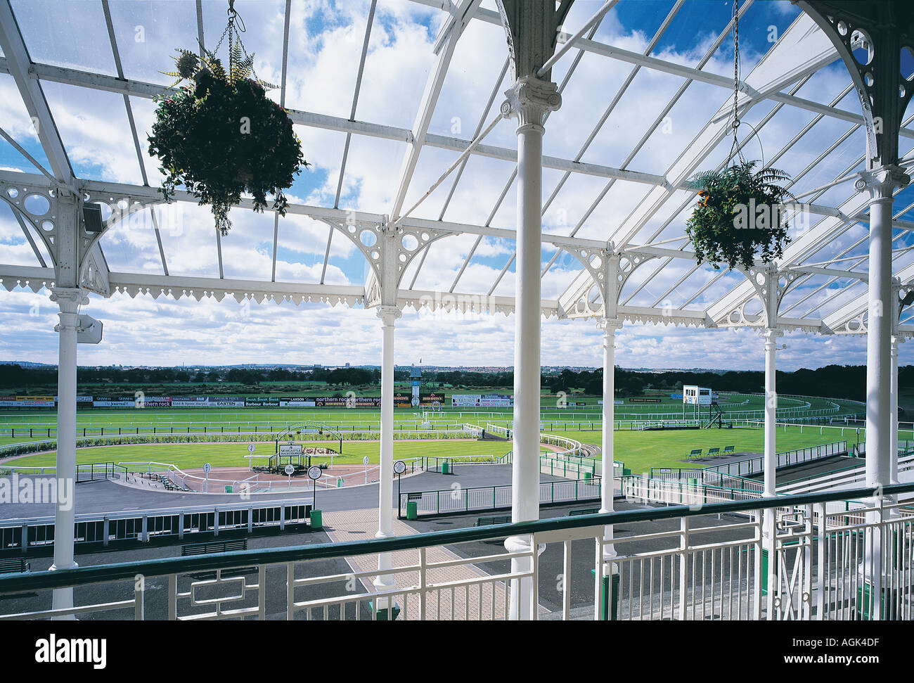 Tribuna ippodromo di Newcastle Newcastle upon Tyne Regno Unito Foto Stock