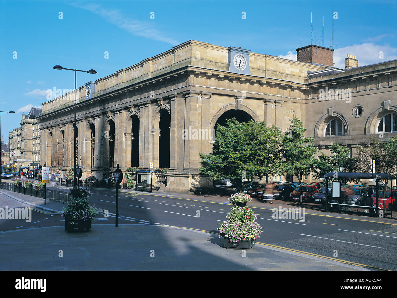 La stazione centrale di Newcastle Upon Tyne Regno Unito Foto Stock