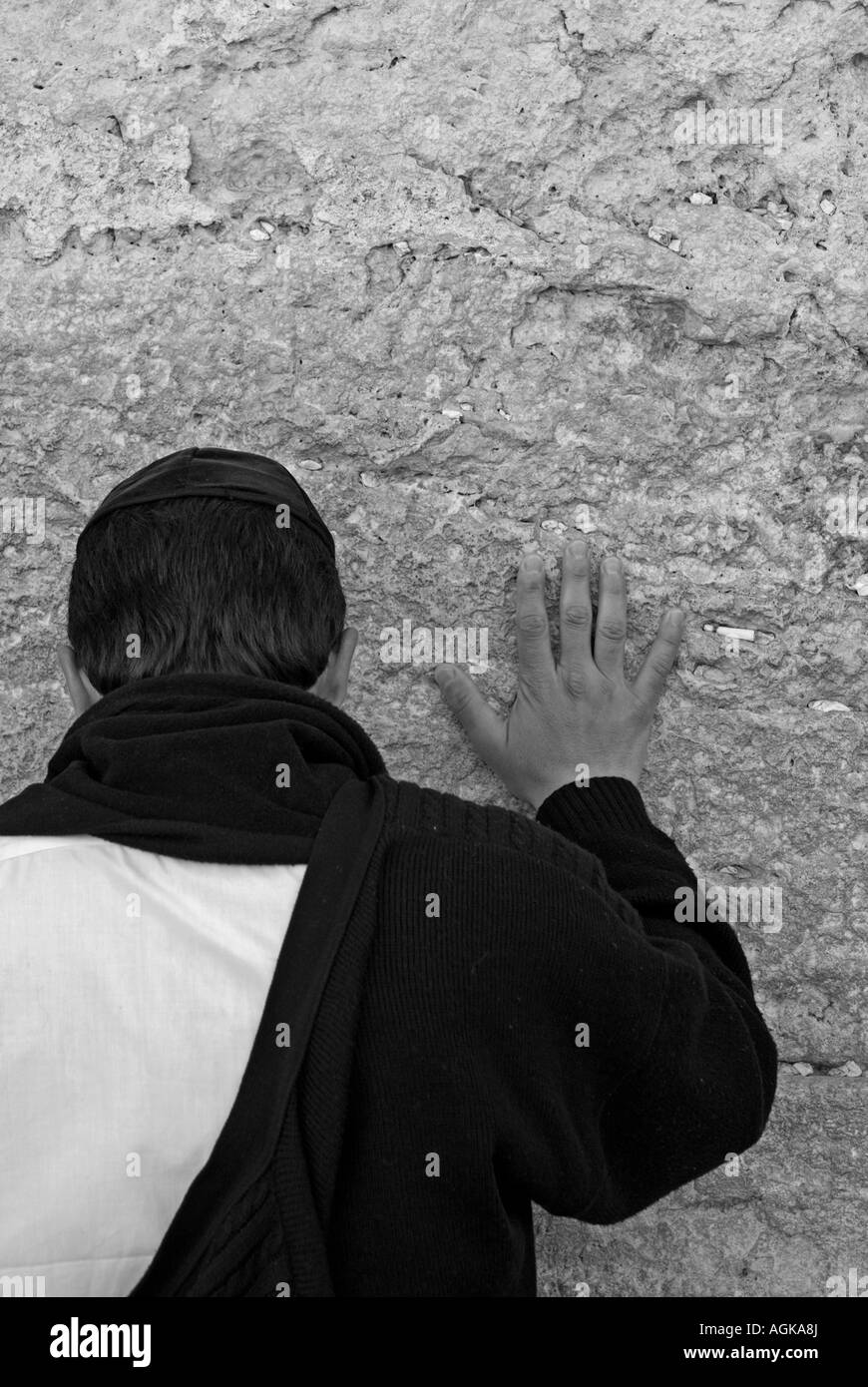 Israele Gerusalemme vecchia città il Muro del pianto Foto Stock