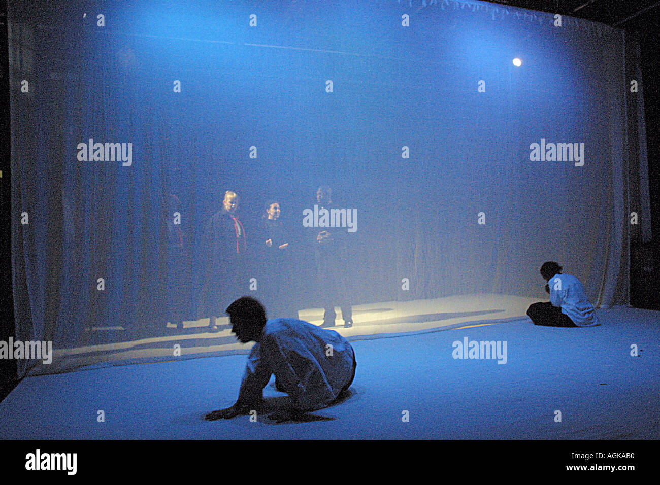 Sixth Form college dramma degli studenti alla fine dell'anno la produzione a east London college GB UK Foto Stock