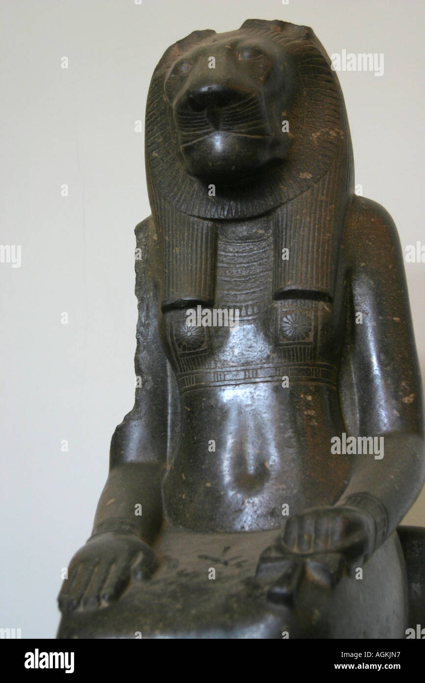 Una statua al Museo Egizio, Torino, Italia Foto Stock