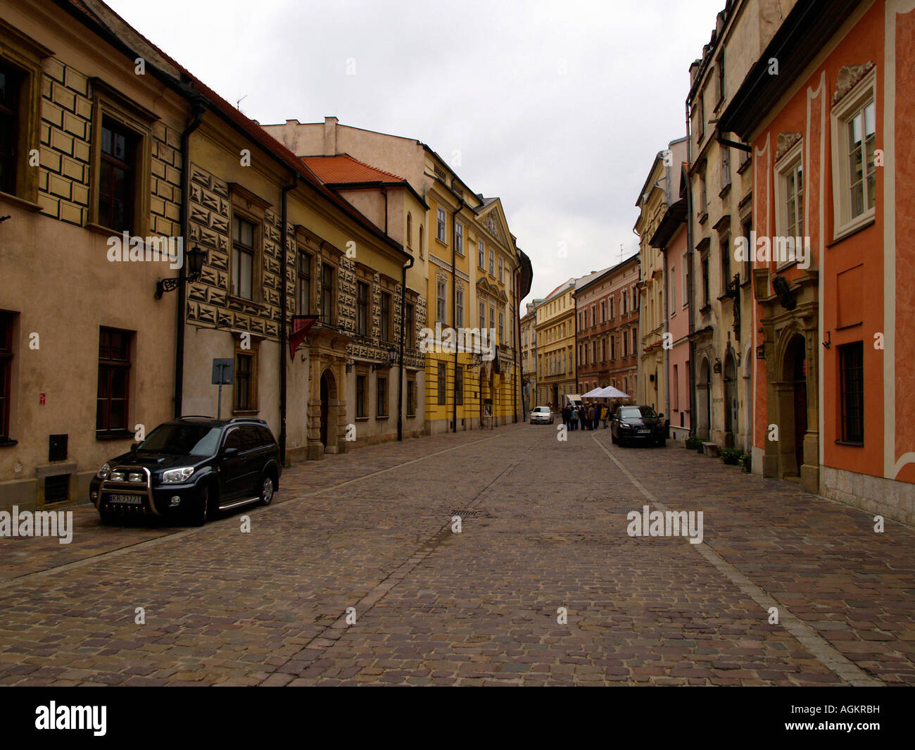 Viste dalle strade del centro di Cracovia in Polonia nel periodo estivo. Foto Stock