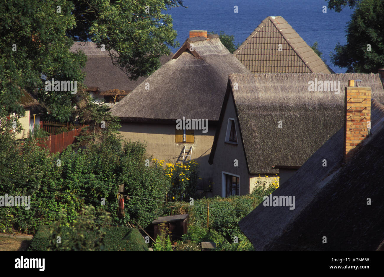 Piccolo borgo Vitt a Ruegen Isola Meclemburgo Pomerania occidentale Foto Stock