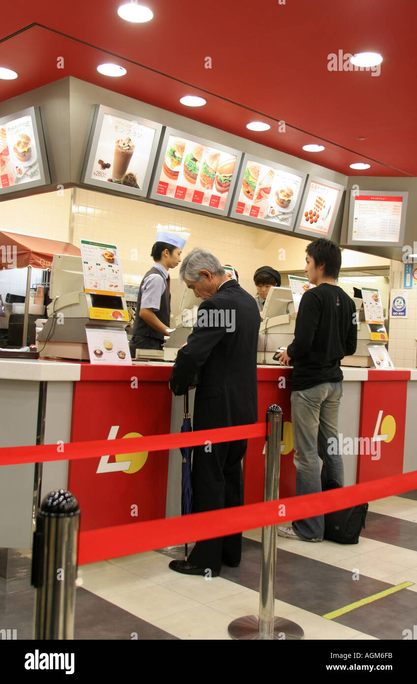 Un ristorante fast food Tokyo Giappone Foto Stock