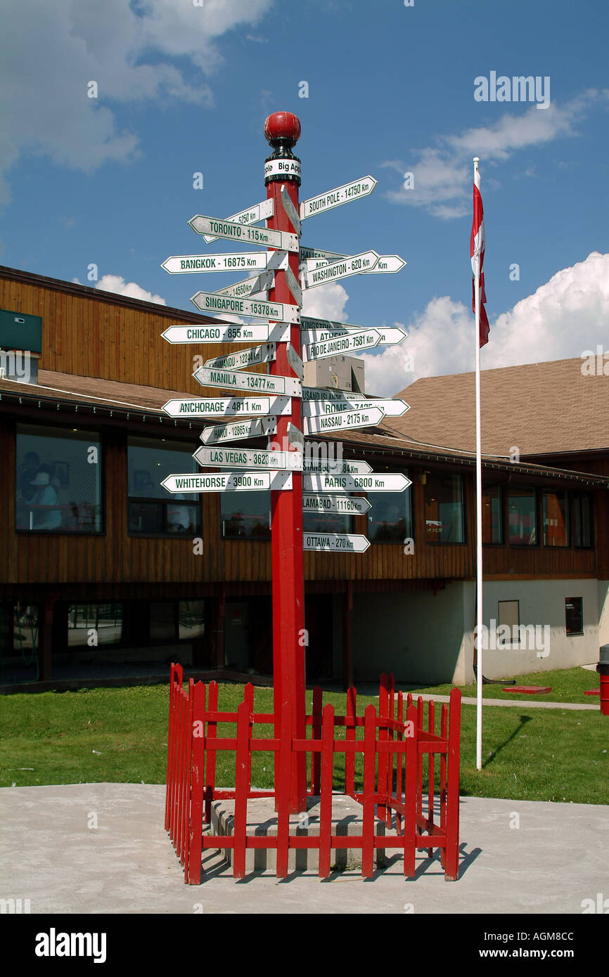 Cartello in tutto il mondo Foto Stock