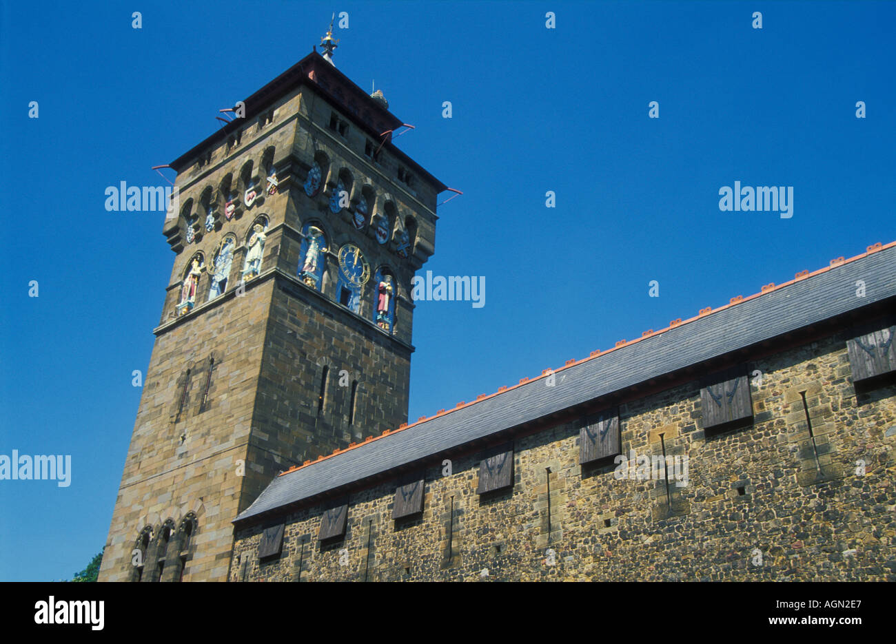 Il marchese di Bute torre Castello di Cardiff Cardiff City Centre South Glamorgan South Wales GB UK EU Europe Foto Stock