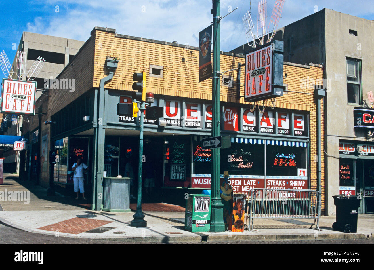 Blues Cafe di Beale Street a Memphis, Tennessee Foto Stock