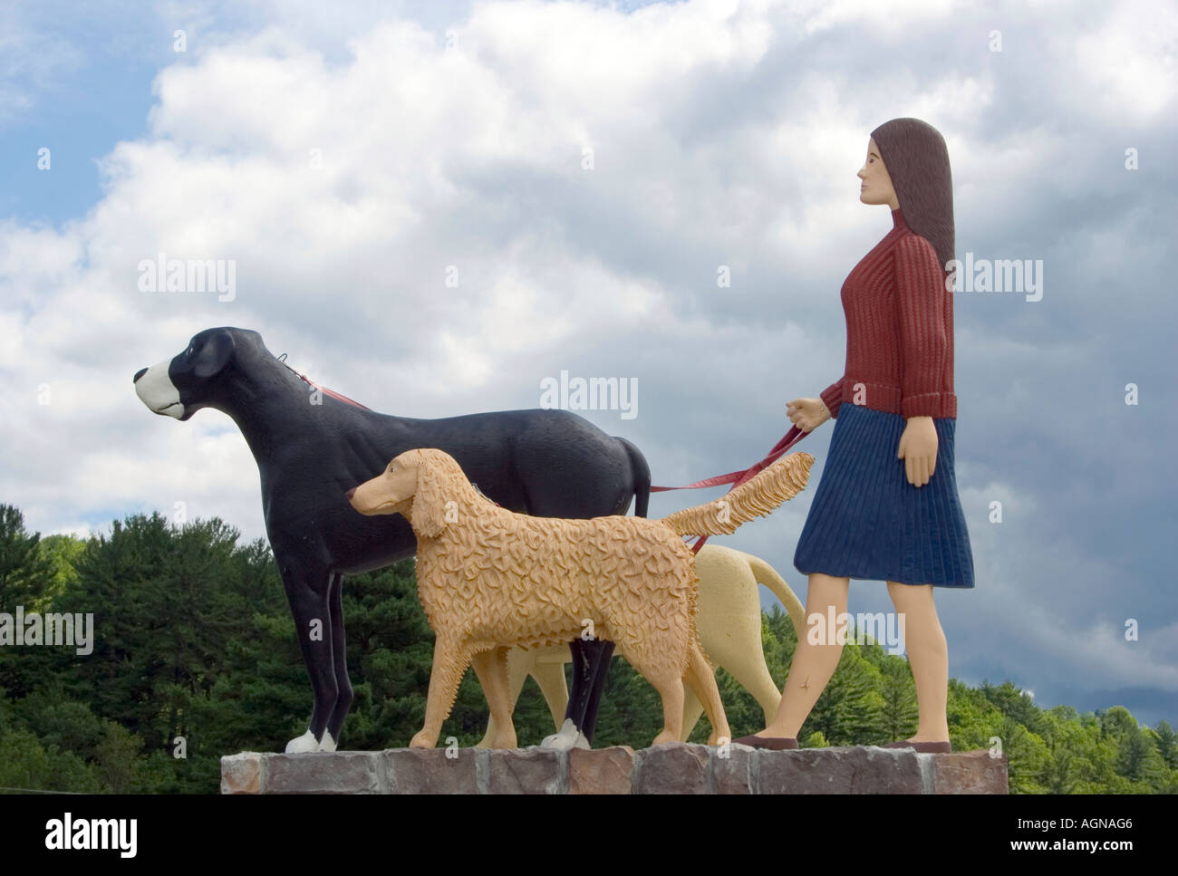 Il cane Cappella fu costruito nel 1999 dall'artista Stephen Huneck sulla montagna di cane in Saint Johnsbury Vermont Foto Stock