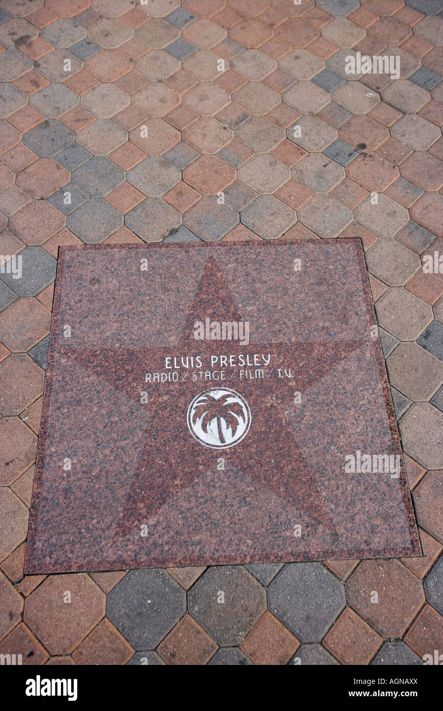 Elvis Presley s star sul Palm Spring Walk of Fame Palm Spring California Foto Stock