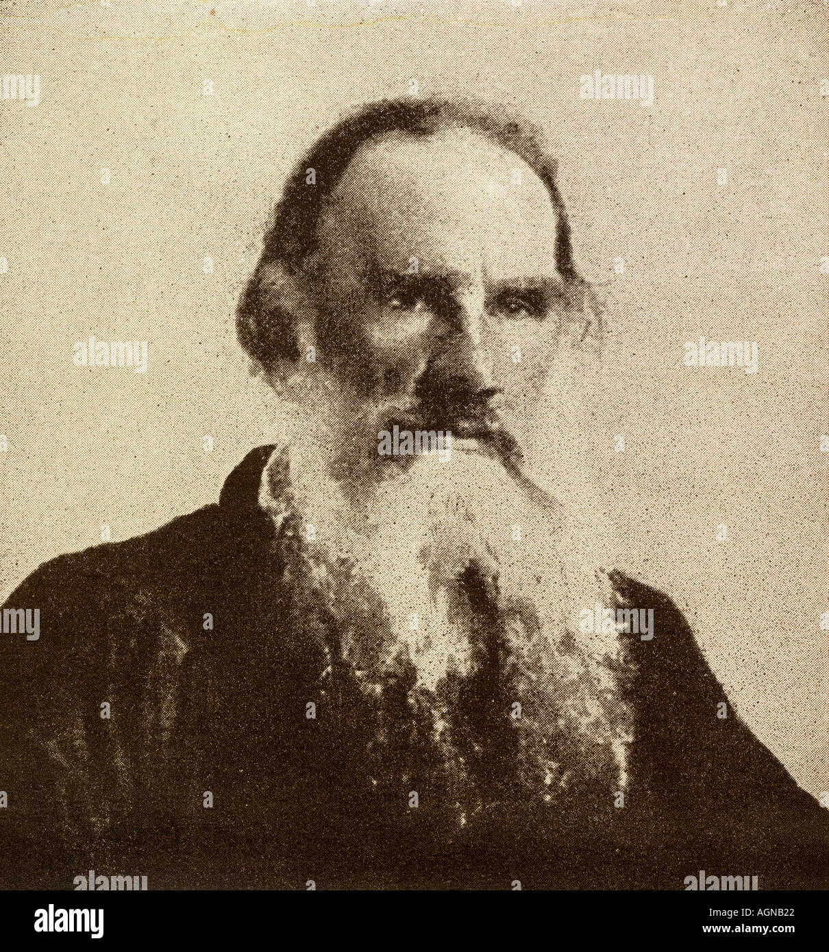 Nikolayevich Lev Tolstoj, aka Leo Tolstoj, 1828 -1910. Il romanziere russo. Foto Stock
