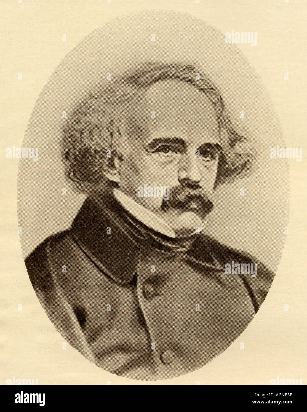 Nathaniel Hawthorne. 1804-1864. Romanziere americano, scuro, romantica e breve storia scrittore. Foto Stock