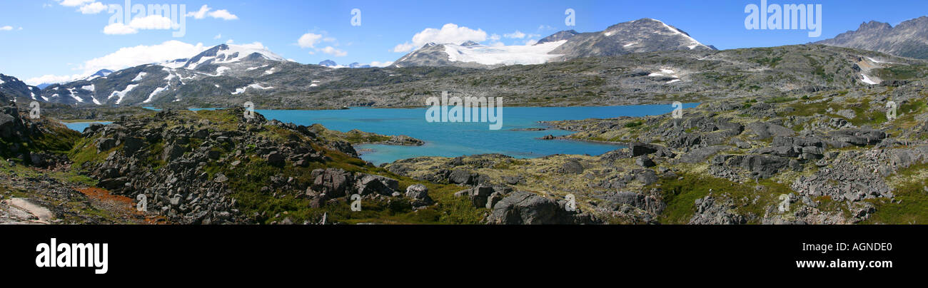 Il cratere del lago chilkoot trail britisch kolumbien kanada Foto Stock