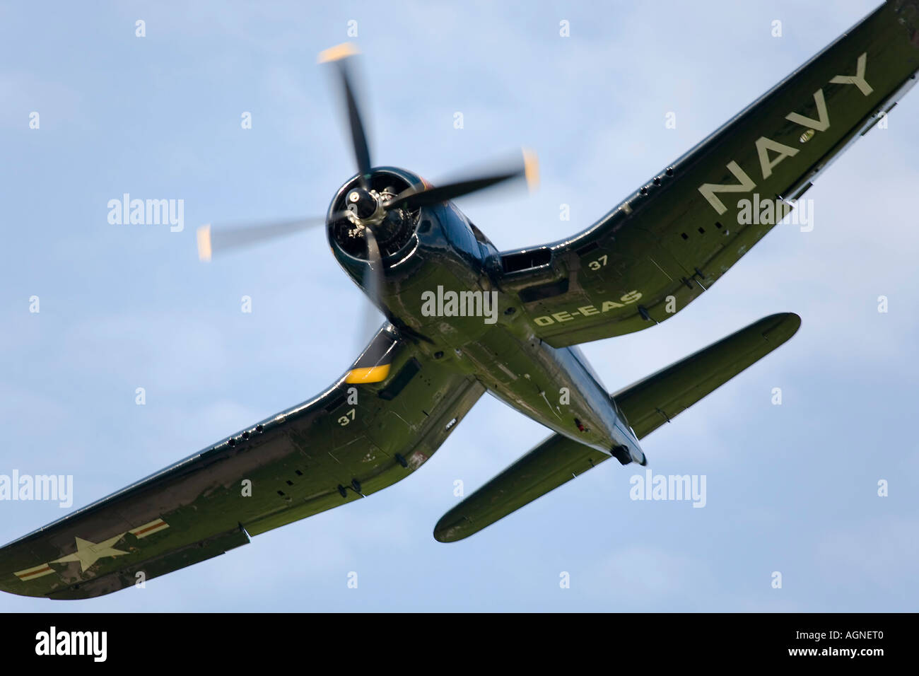 Possibilità Vought F4U-U Corsair nel caso di un volo in mostra Foto Stock