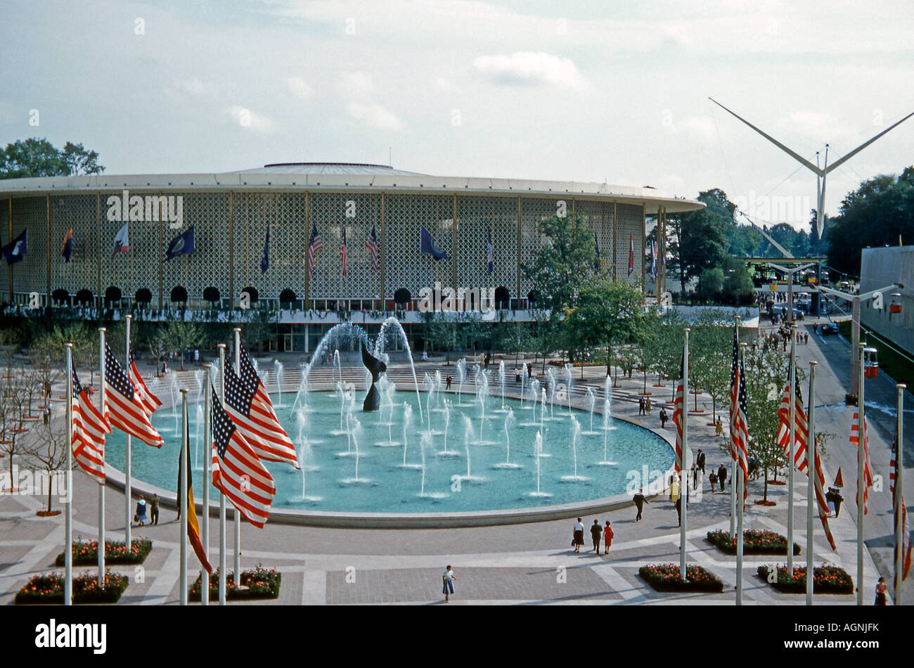 Padiglione americano alla Expo 58, Bruxelles, 1958 Foto Stock