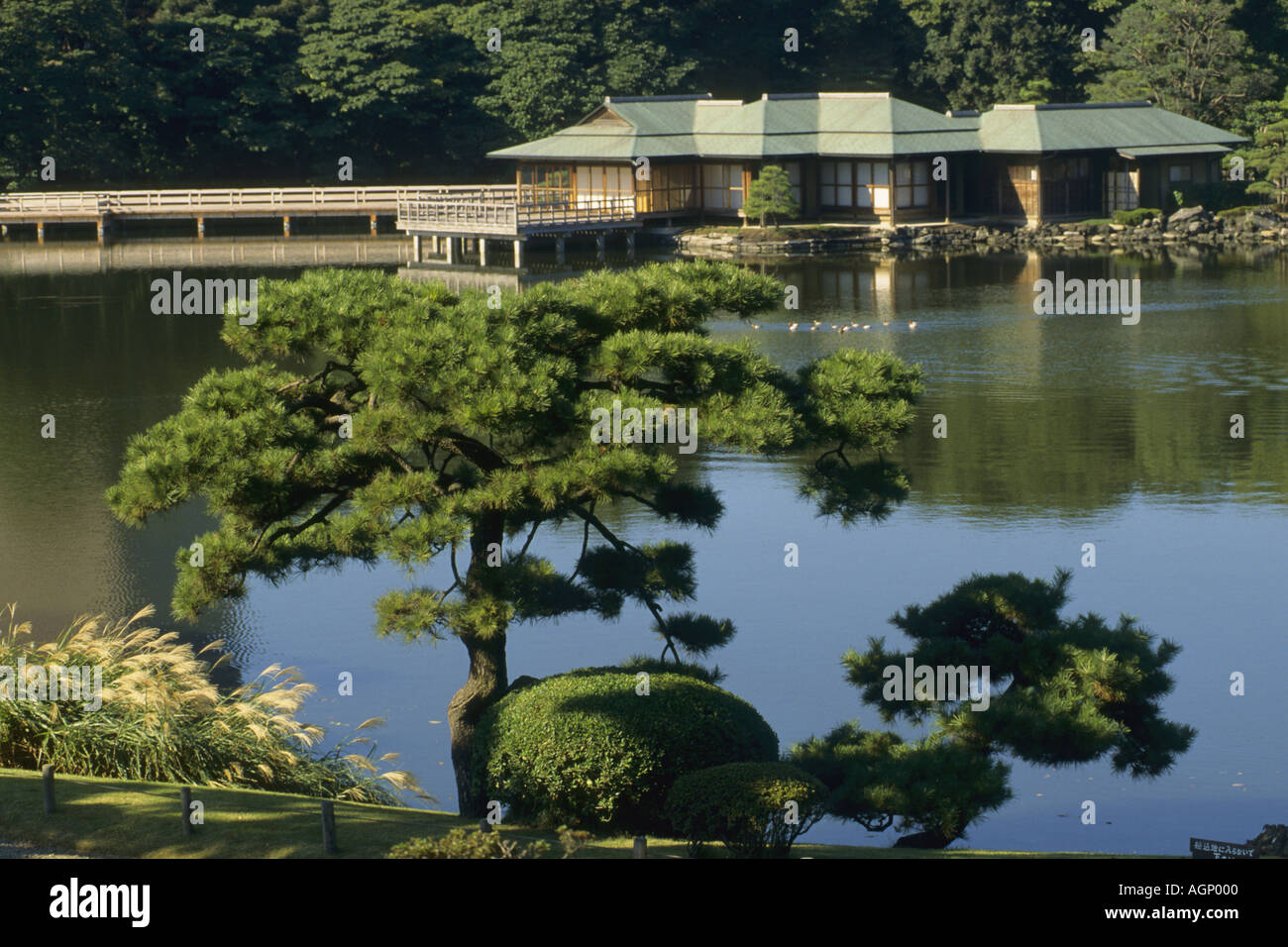 Giappone Tokyo Hama Rikyu Garden Foto Stock