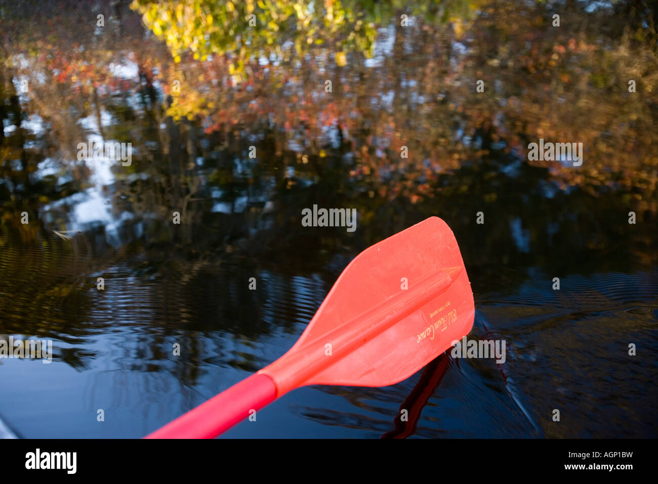 Pagaiando nel fiume di Ipswich in Ipswich Massachusetts USA Foto Stock