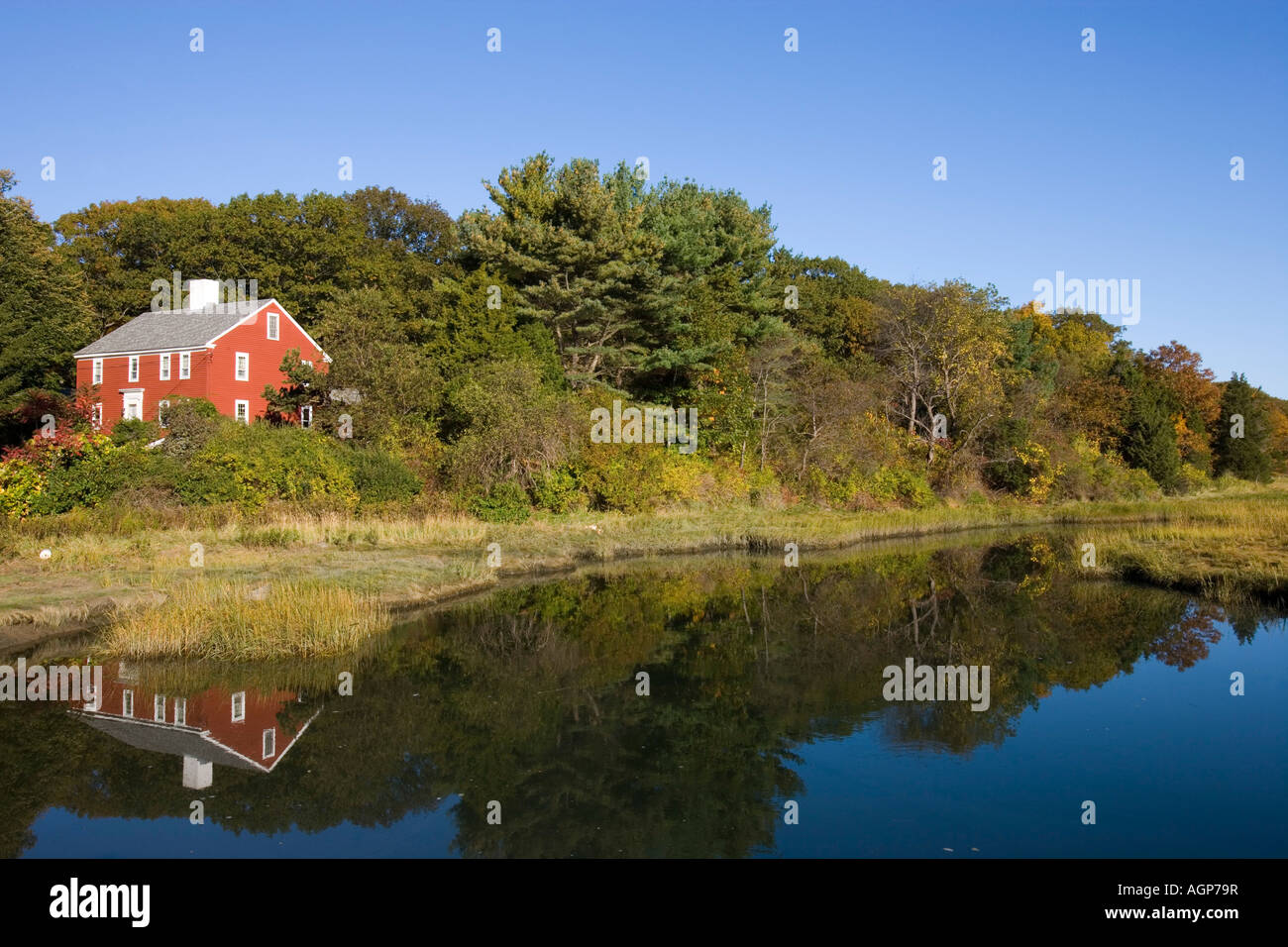 Tidal creek vicino a Gloucester Massachusetts USA Foto Stock