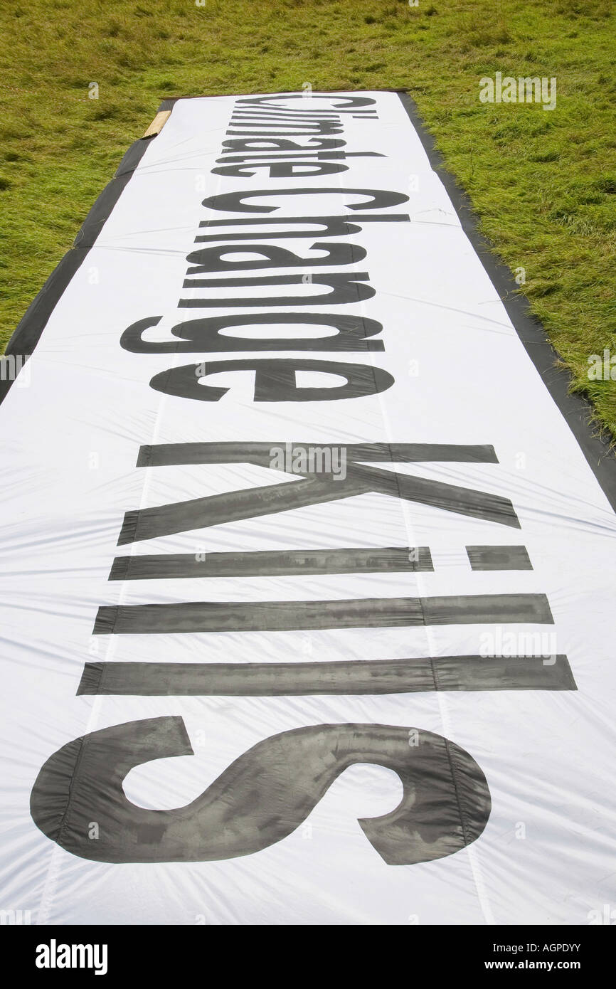 Una protesta contro il clima camp Foto Stock