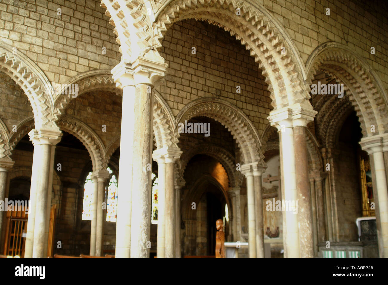 La Galilea Lady cappella tardo 1175 Norman Durham Cathedral England Regno Unito Regno Unito Gran Bretagna GB Europa Foto Stock