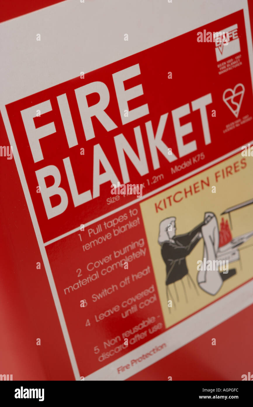 Sicurezza antincendio coperta per l uso in cucina spara Foto Stock