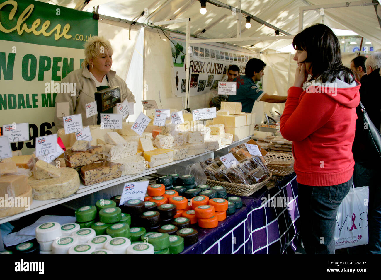 formaggio di mercato Foto Stock