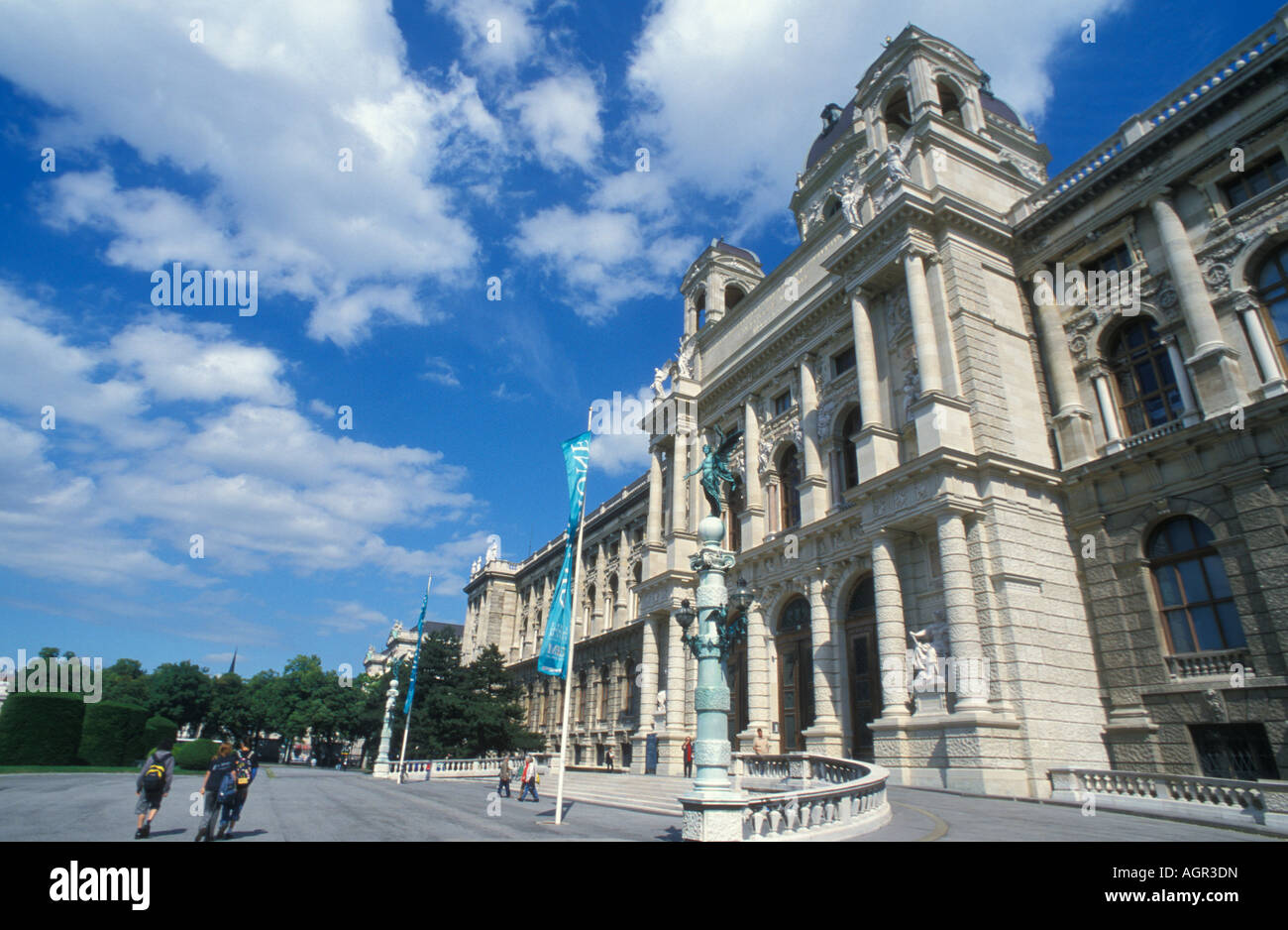 Vista del Kunsthistorisches Museo museo di storia dell'arte a Vienna Austria Foto Stock