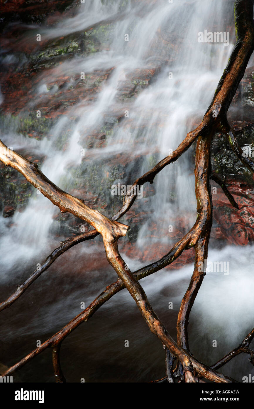 Cascata sulla ventola Nedd Brecon Beacons Wales UK Foto Stock