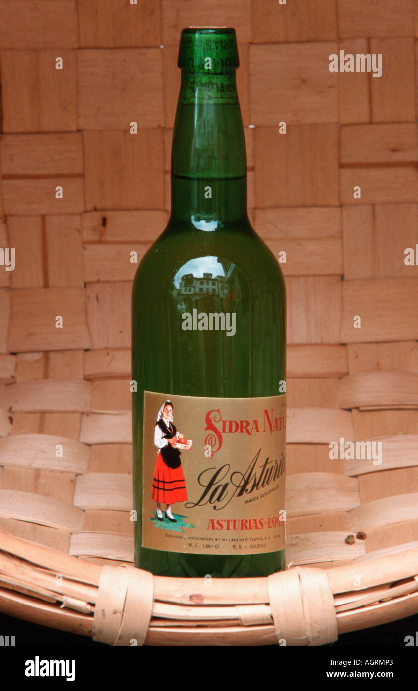 Bottiglia di sidro / Cangas de Onis Foto Stock