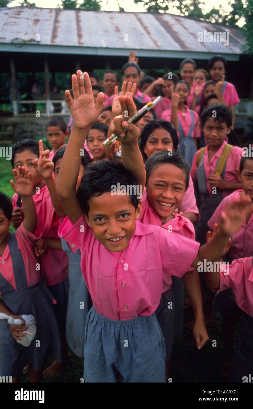 Western Samaon scuola bambini solo uso editoriale nessun modello di rilascio Foto Stock