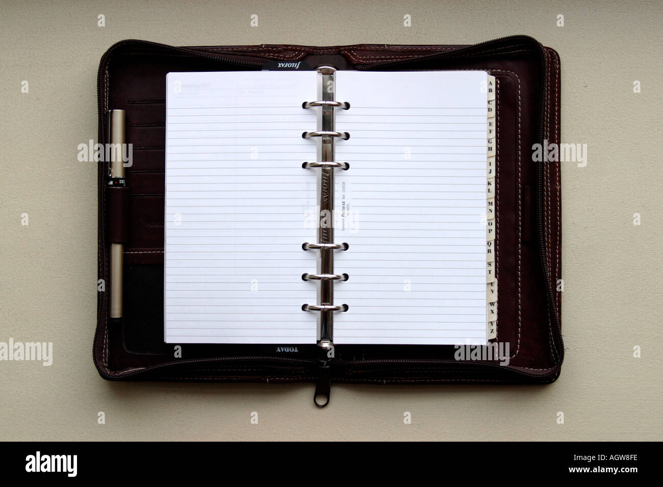 Pianificatore quotidiano Foto Stock