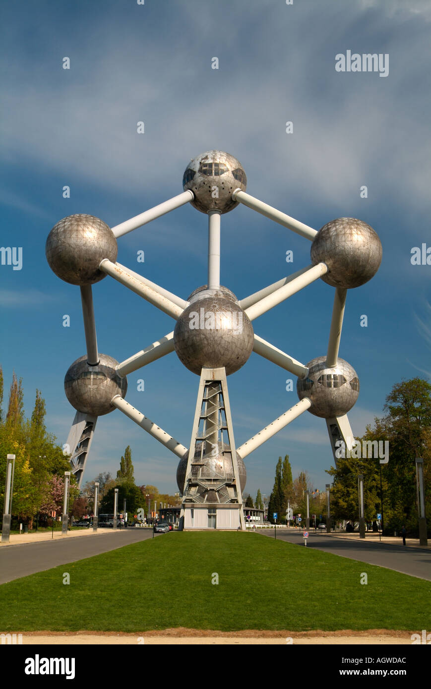 Atomium fulcro dell'Exposition Universelle et Internionale de Bruxelles 1958 Bruxelles Bruxelles Belgio Foto Stock