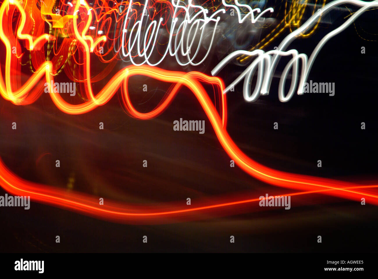 Traffico sentieri di luce Foto Stock