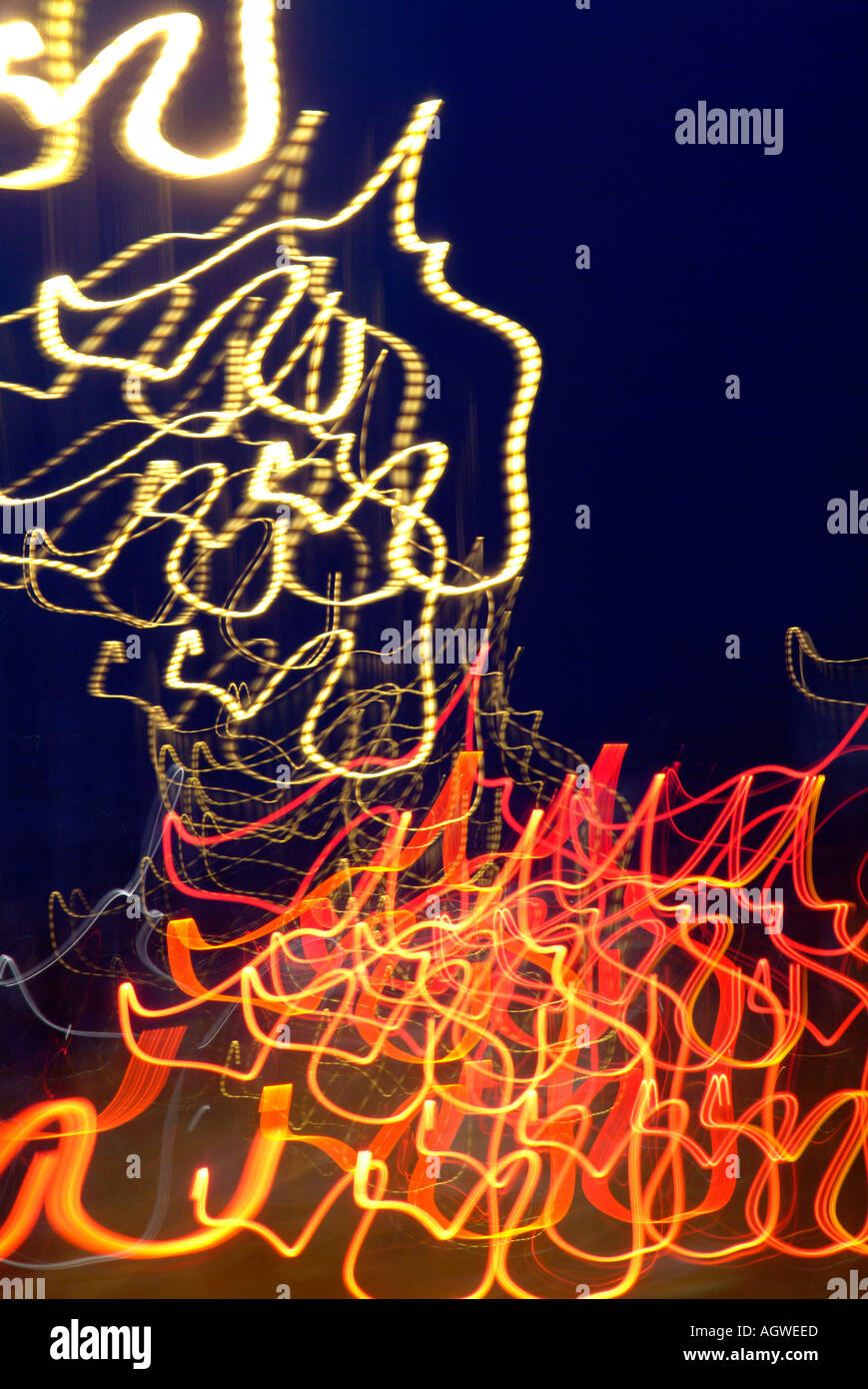 Traffico sentieri di luce Foto Stock