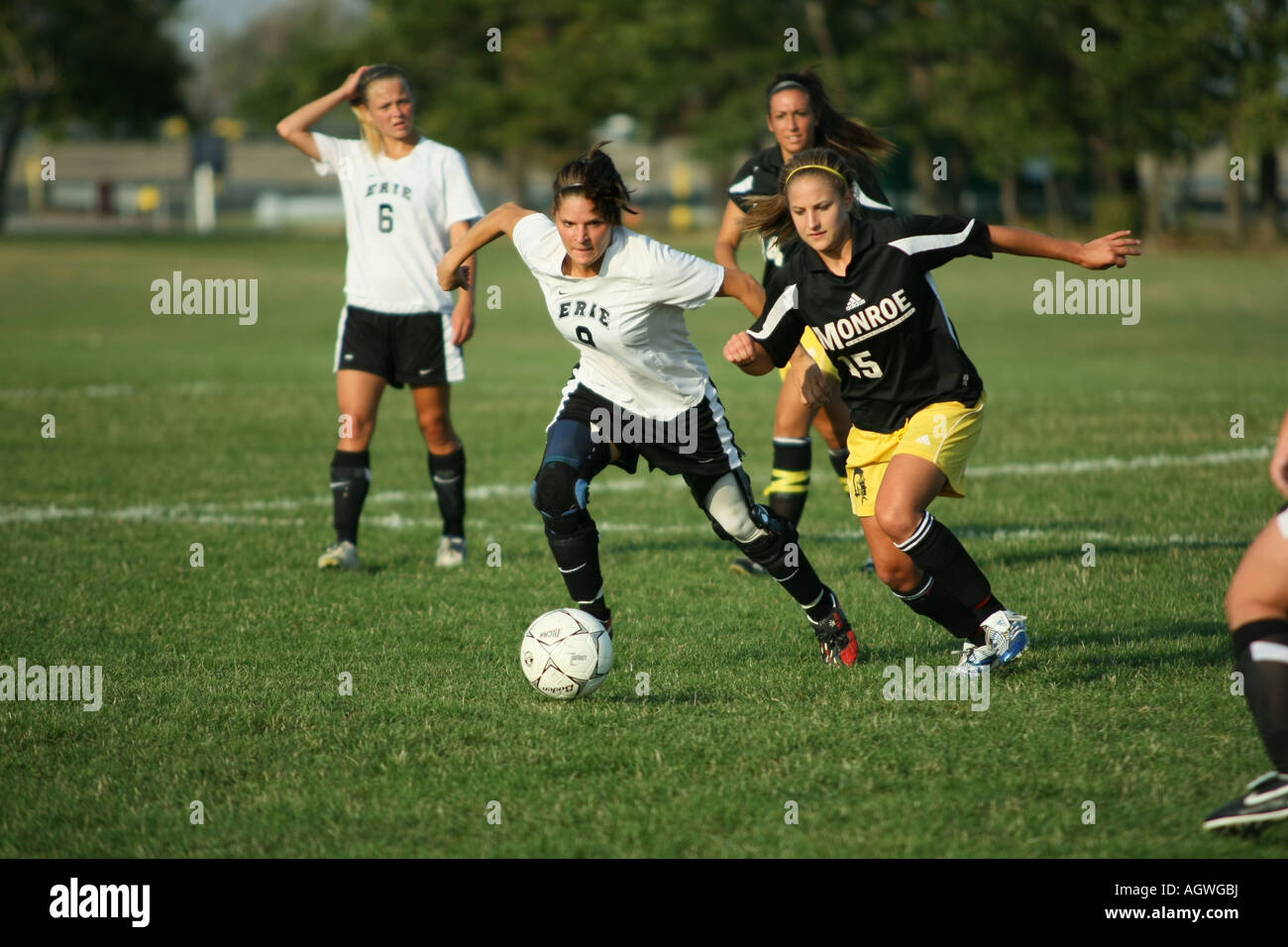 Womens college soccer. Foto Stock