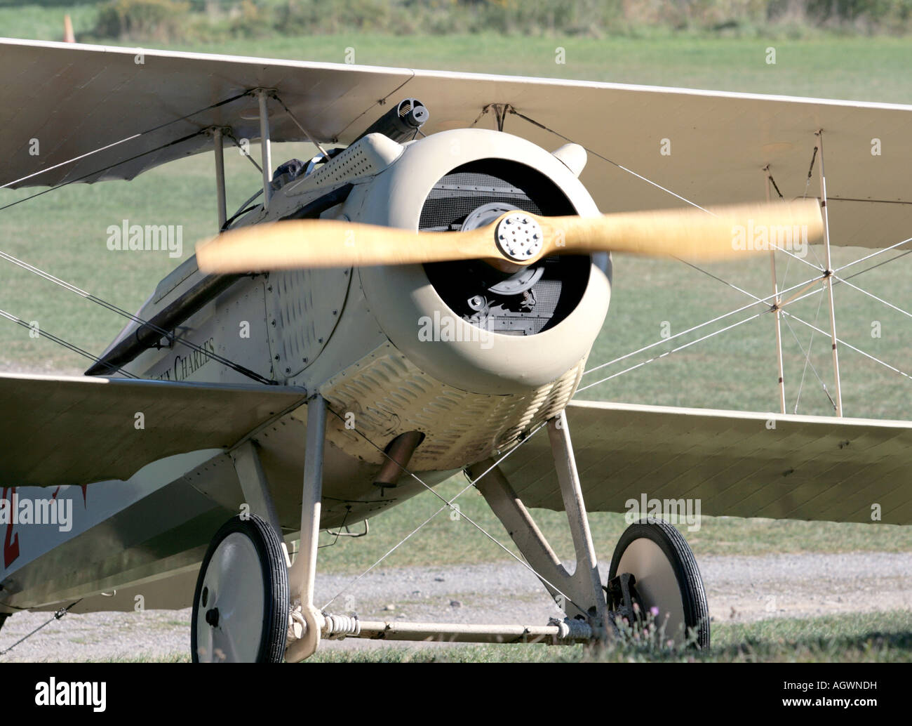 Una tassazione Spad VII - 1917 biplanari a. Foto Stock